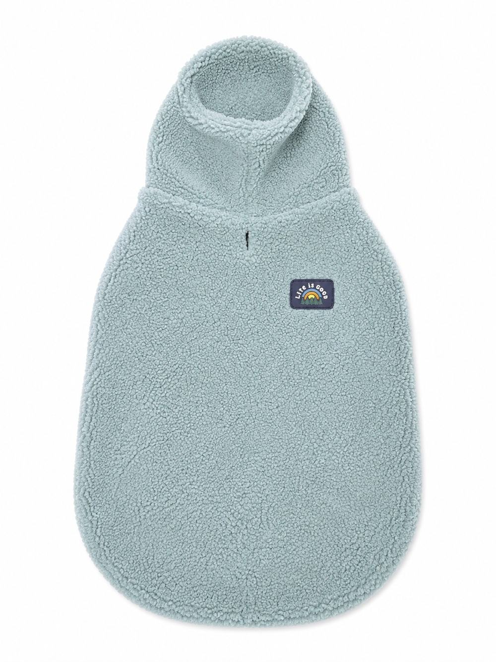 Life Is Good Light Blue Sherpa Zip Up For Dogs, Size Large